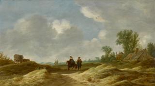 Pieter De Neyn - Dune Landscape With Figures On Horseback