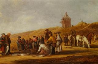 Pieter de Neyn - Fischmarkt an der Küste