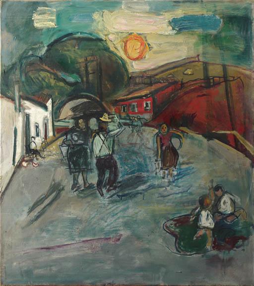Pieter Defesche - A Village Street In Vicaleró