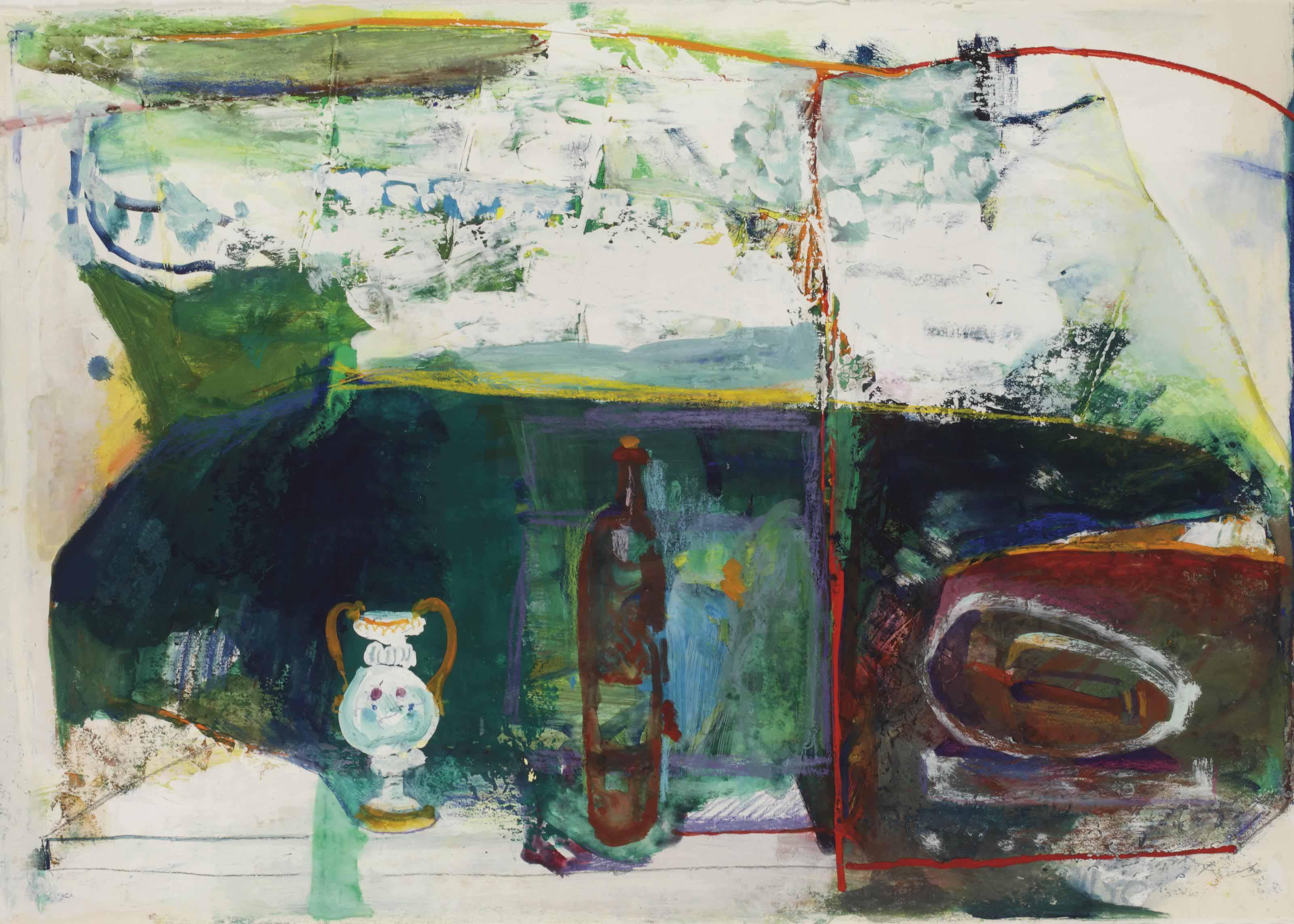 Pieter Defesche - Landschap met stilleven