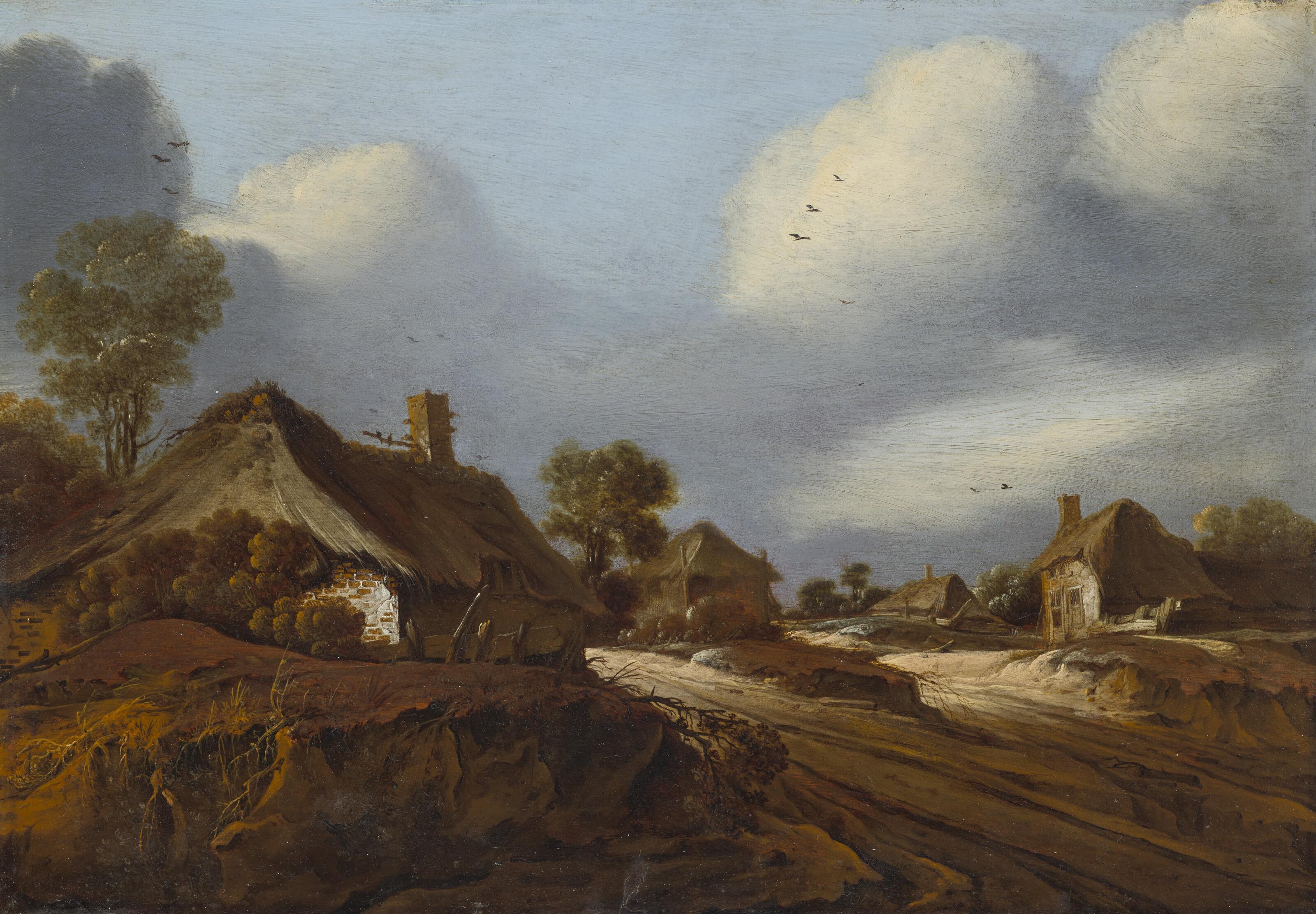Pieter Dircksz. Van Santvoort - Vue d\'un village hollandais