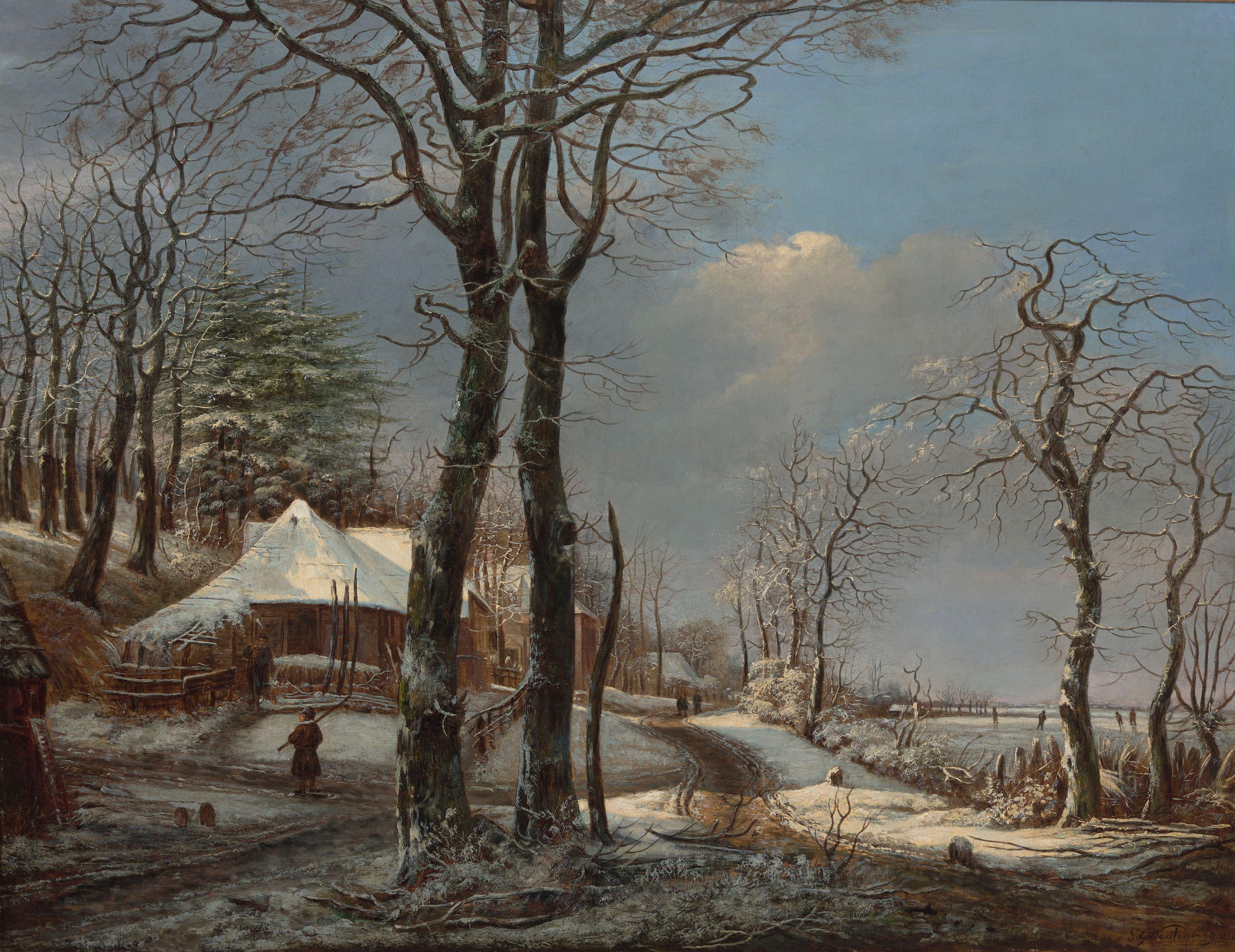 Pieter George Westenberg - A winter scene