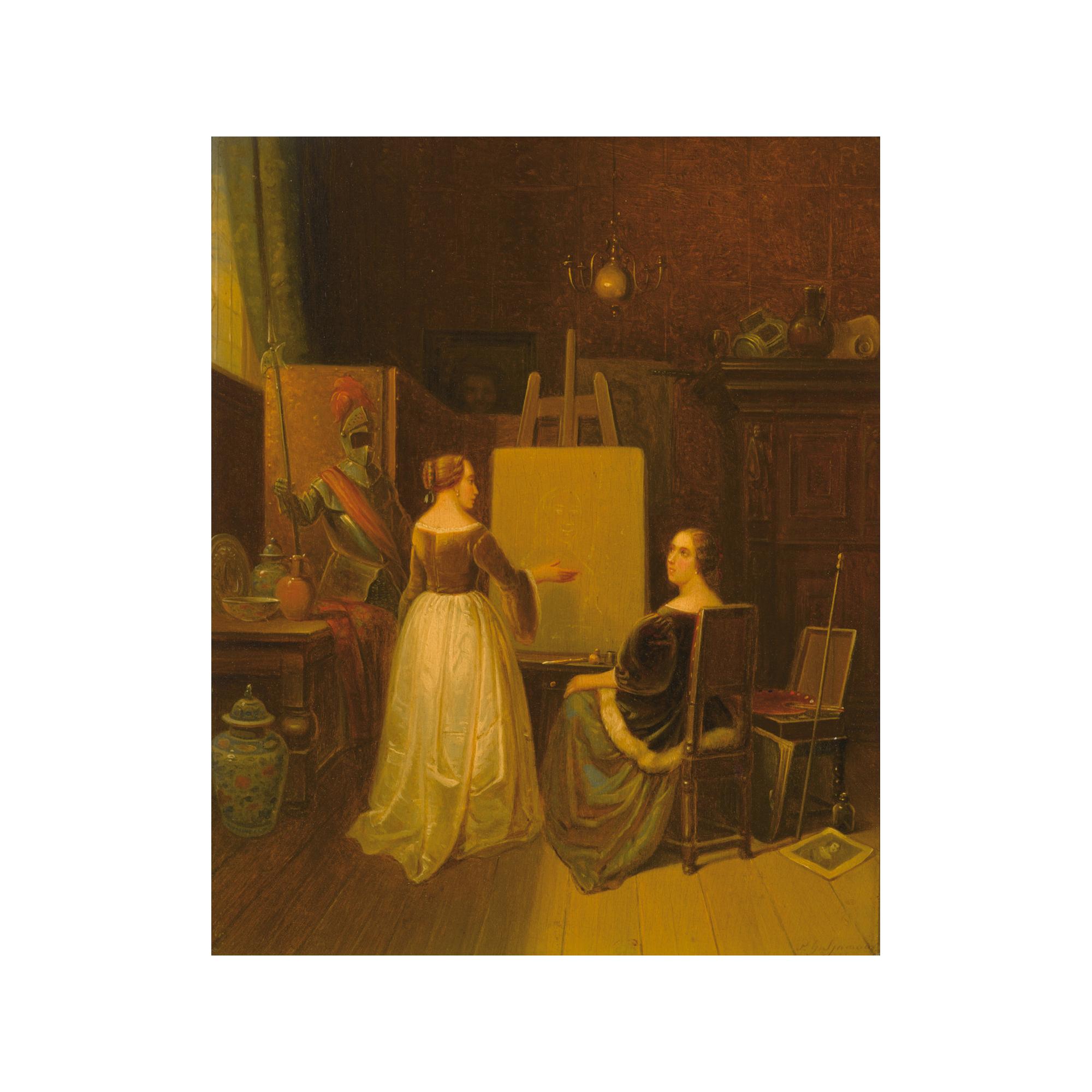 Pieter Geraard Sjamaar - Elegant Ladies In The Artist Studio