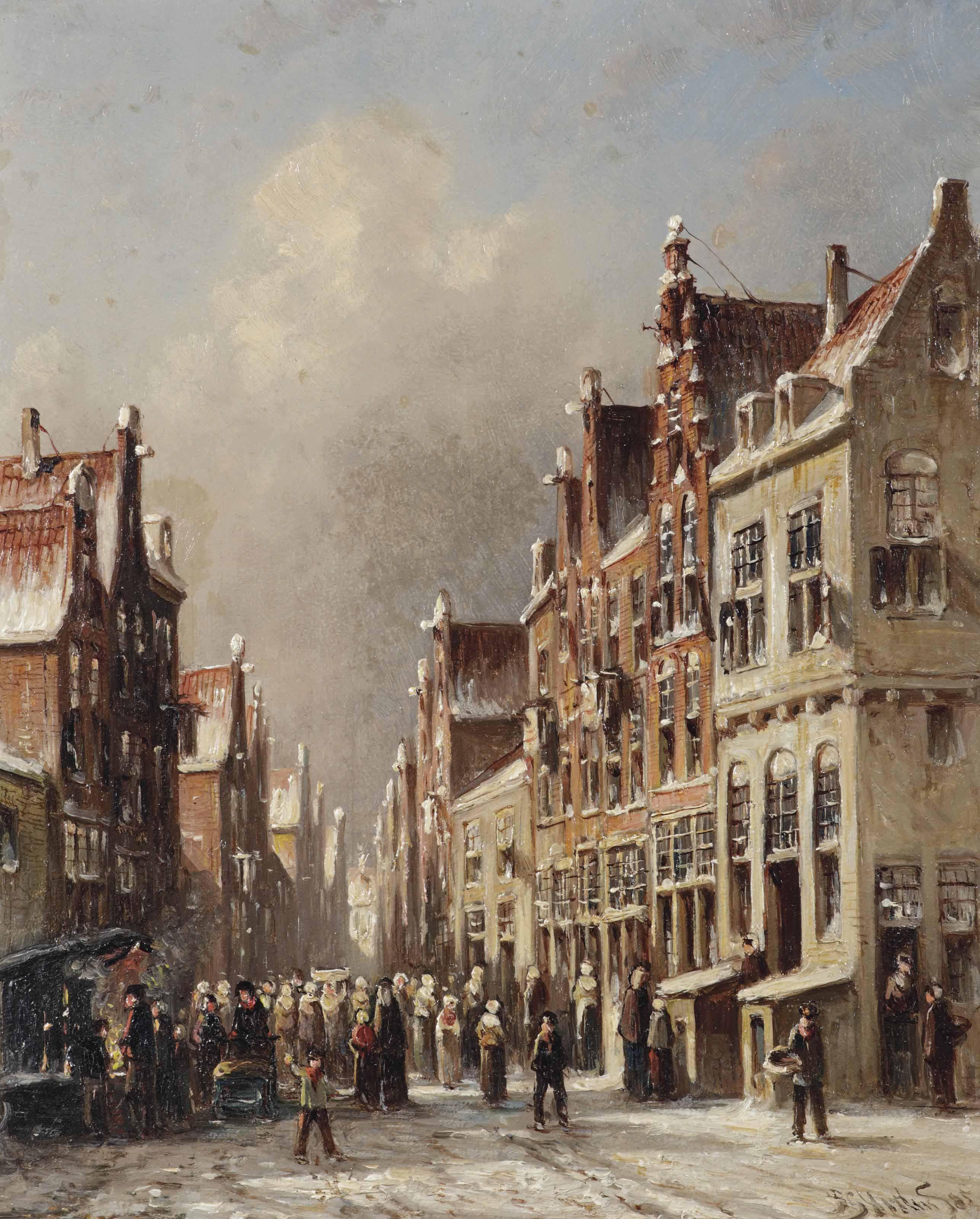 Pieter Gerard Vertin - A Dutch town in winter
