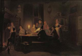 Pieter Gerardus Sjamaar - Evening at the inn