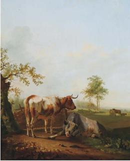Pieter Gerardus van Os - Cattle In A Meadow