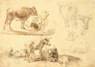 Pieter Gerardus van Os - Rinder, Ziegen und Schafe.