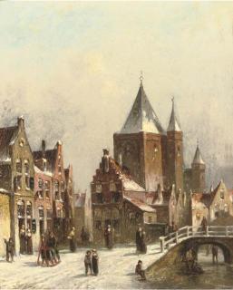 Pieter Gerardus Vertin - Haarlem in winter