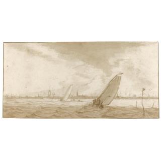 Pieter Jansz. Coopse - Boats On Stormy Water, Amsterdam Beyond