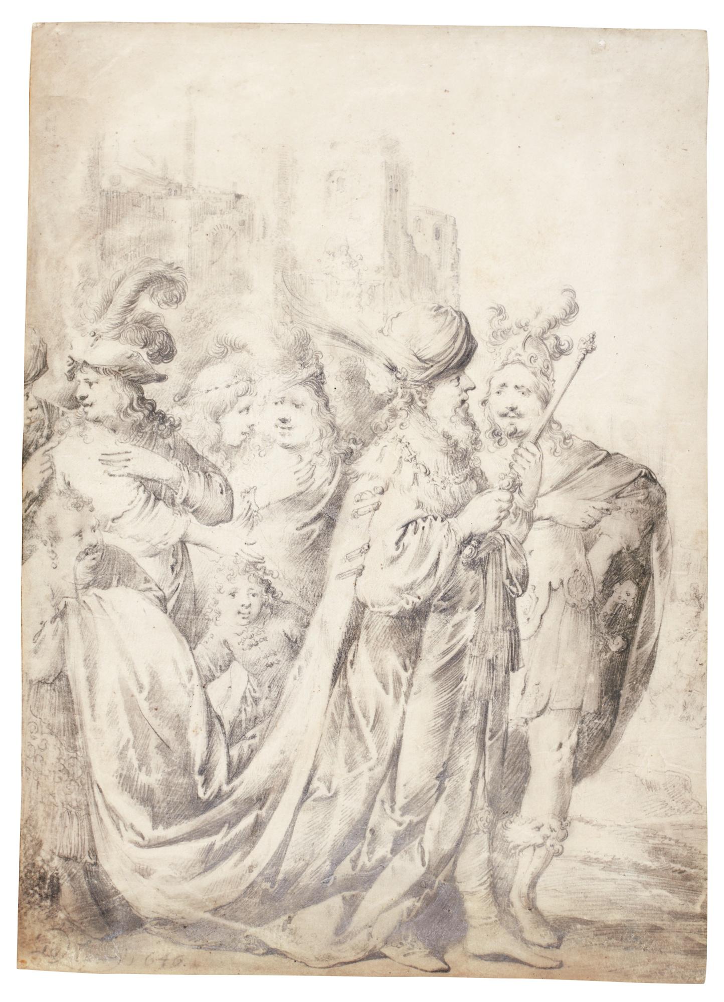 Pieter Jansz. Quast - King Solomon With His Entourage