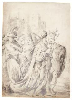 Pieter Jansz. Quast - King Solomon With His Entourage