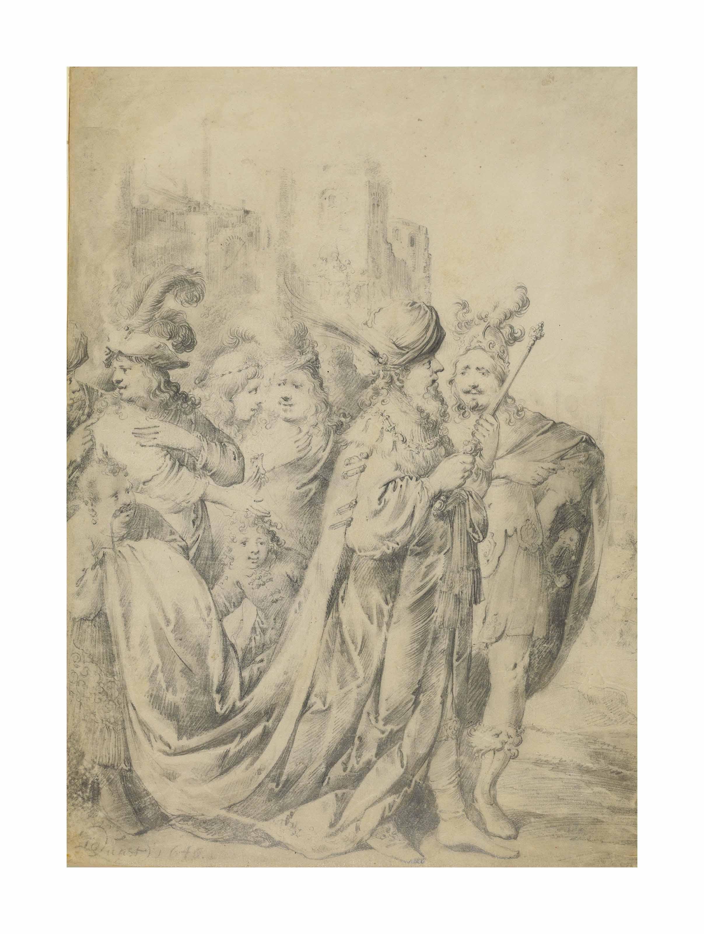 Pieter Jansz. Quast - King Solomon With His Entourage
