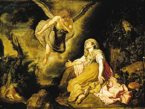 Pieter Lastman - The Angel Appearing To Hagar In The Desert Of Beersheba