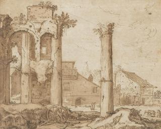 Pieter Lastman - View of the Forum of Nerva from the Temple of Minerva, Rome