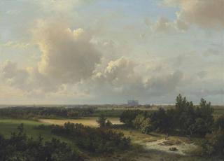 Pieter Lodewijk Francisco Kluyver - Gezigt In De Omstreken Van Haarlem: A Panoramic View Of Haarlem