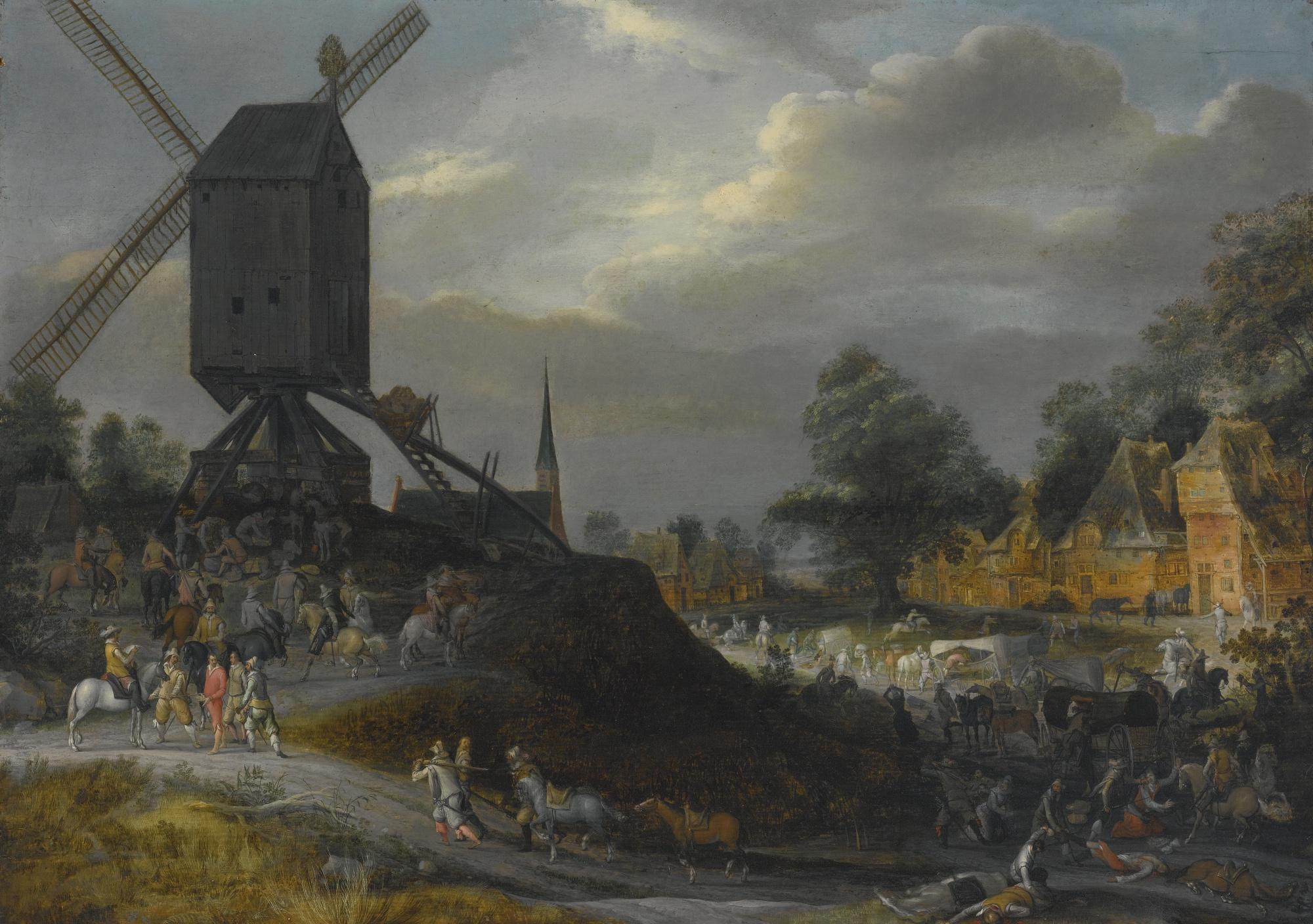 Pieter Meulener - Sack Of A Flemish Village By Spanish Soldiers