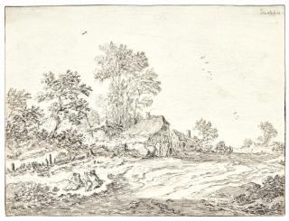 Pieter Molijn - Houses On A Village Street