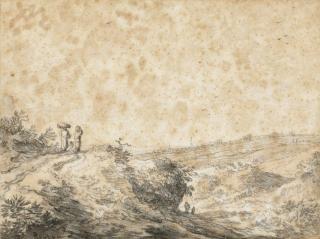 Pieter Molyn - Wayfarers in a dune landscape