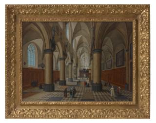Pieter Neefs I - An interior of a gothic church