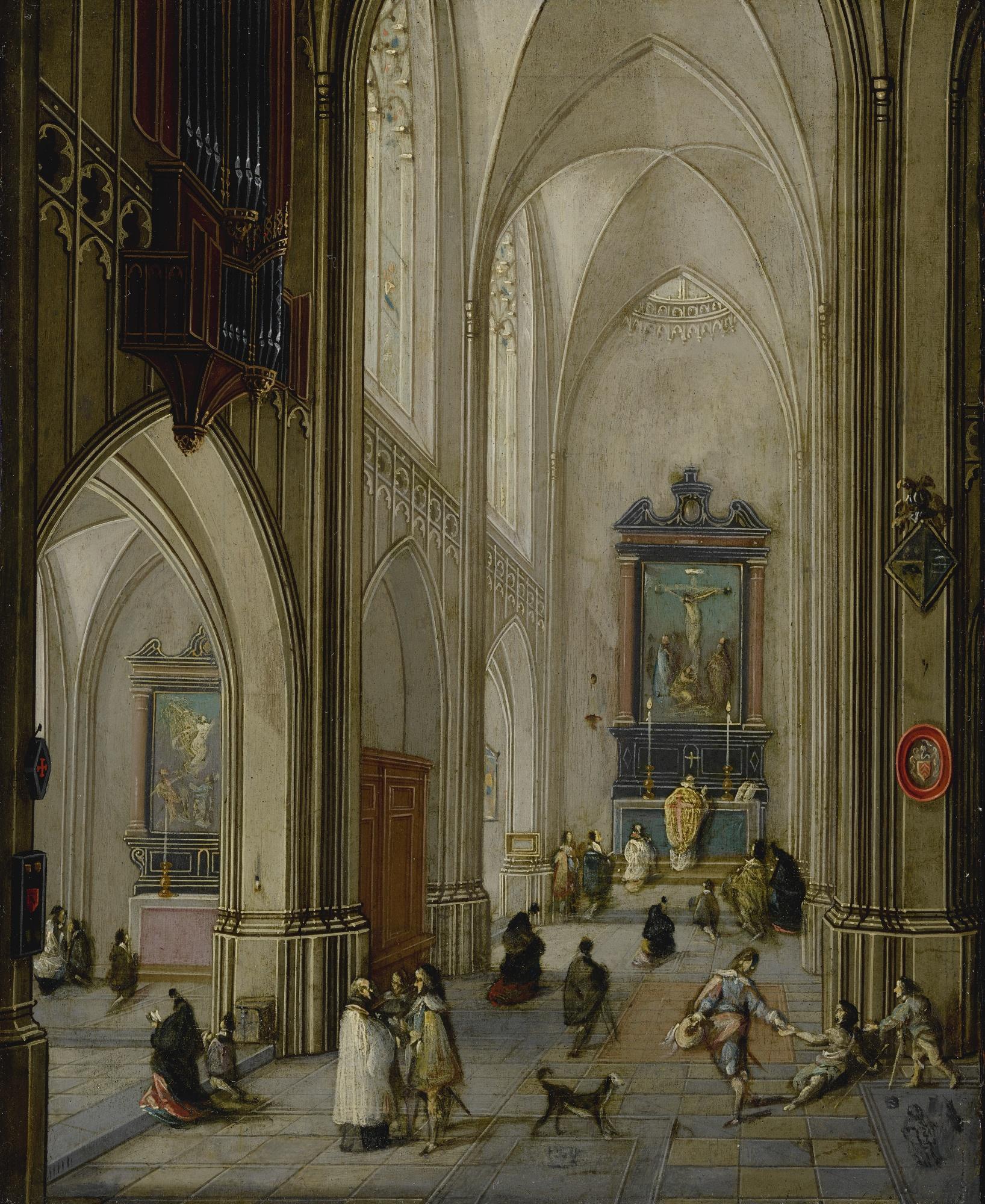 Pieter Neefs the Elder - The Interior Of A Gothic Church