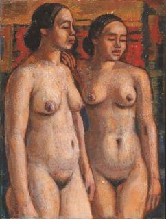 Pieter Ouborg - Two Standing Women