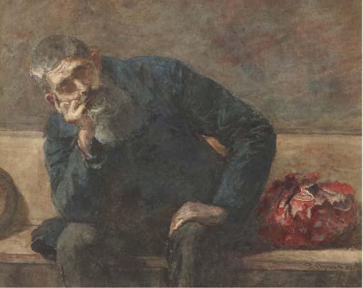 Pieter Oyens - L\'Emigrant: a traveller resting