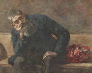 Pieter Oyens - L\'Emigrant: a traveller resting