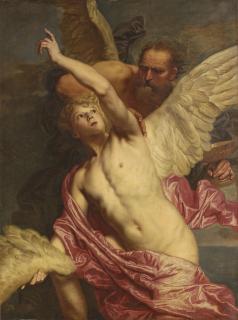 Pieter Thijs - Dædalus fixing wings onto the shoulders of Icarus