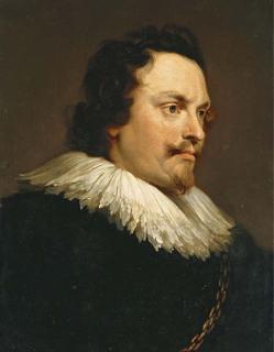 Pieter Thijs - Portrait of A Gentleman, Bust-Length, In Black Robes And White Collar