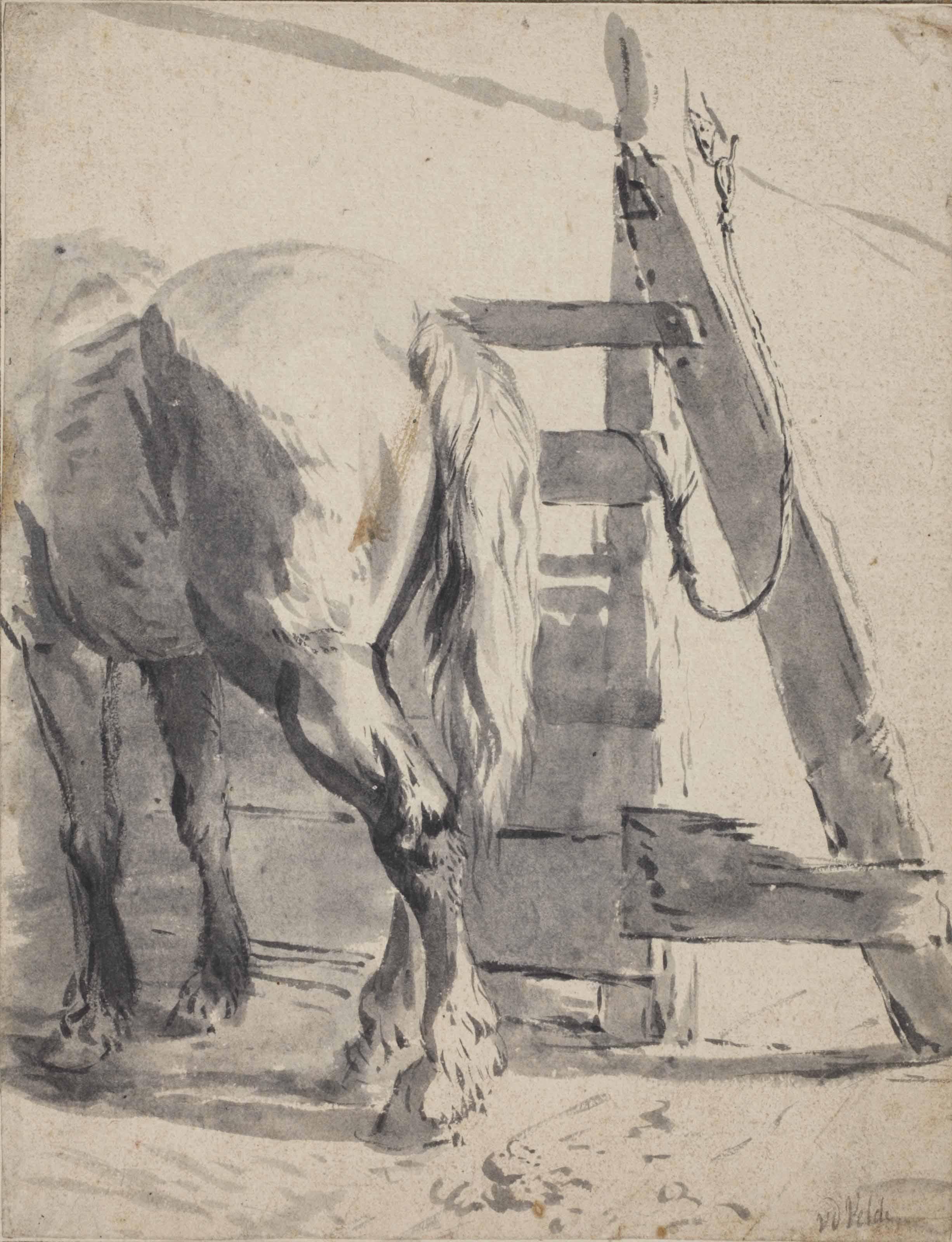 Pieter Van Bloemen - A horse seen from behind