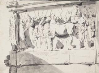 Pieter Van Bloemen - The Triumph of Titus: A relief from the Arch of Titus in Rome