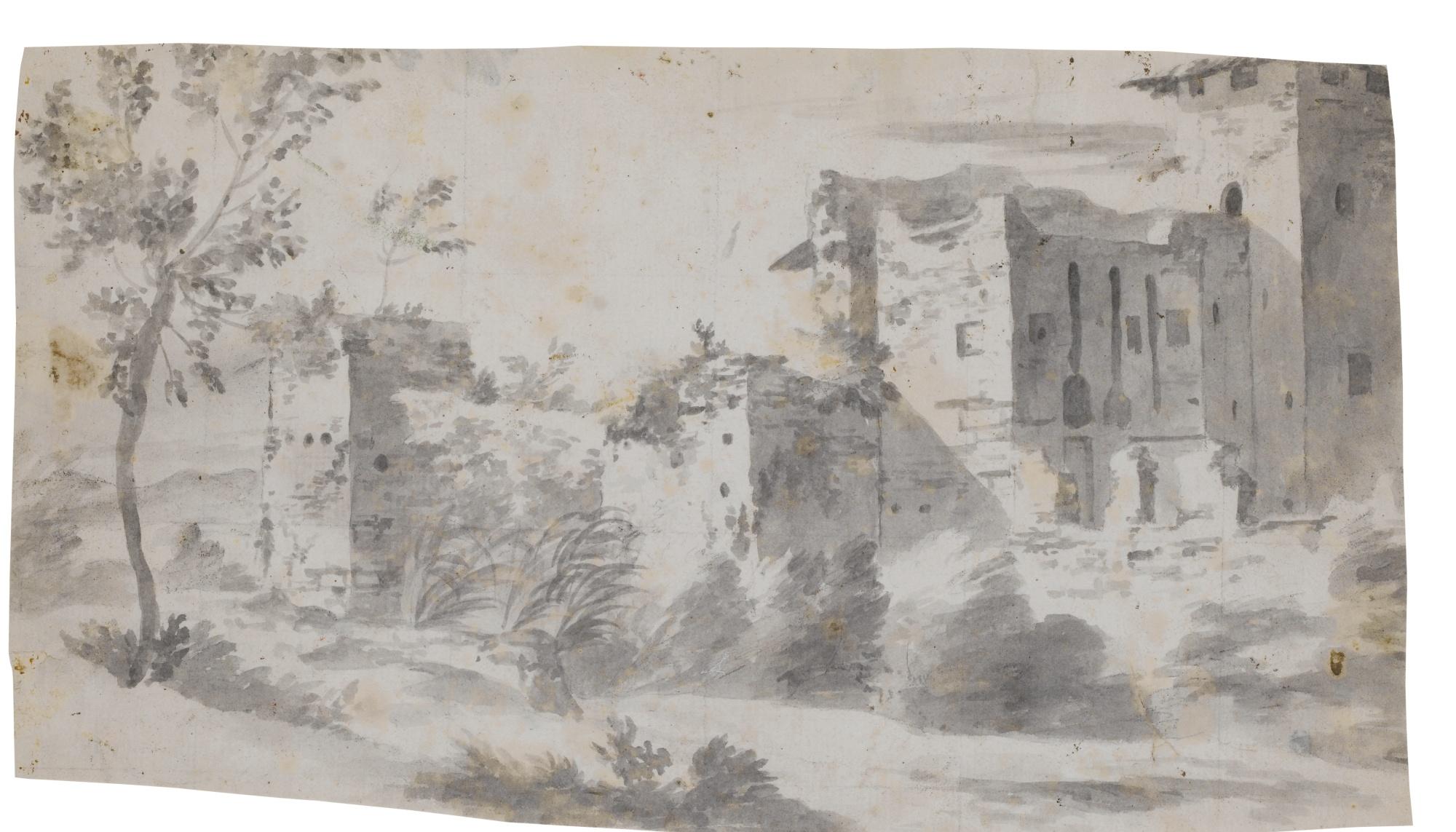 Pieter van Bloemen - View By The Walls Of Rome