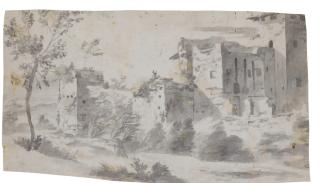 Pieter van Bloemen - View By The Walls Of Rome