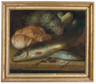 Pieter Van Boucle - Nature morte au bar et à la miche de pain