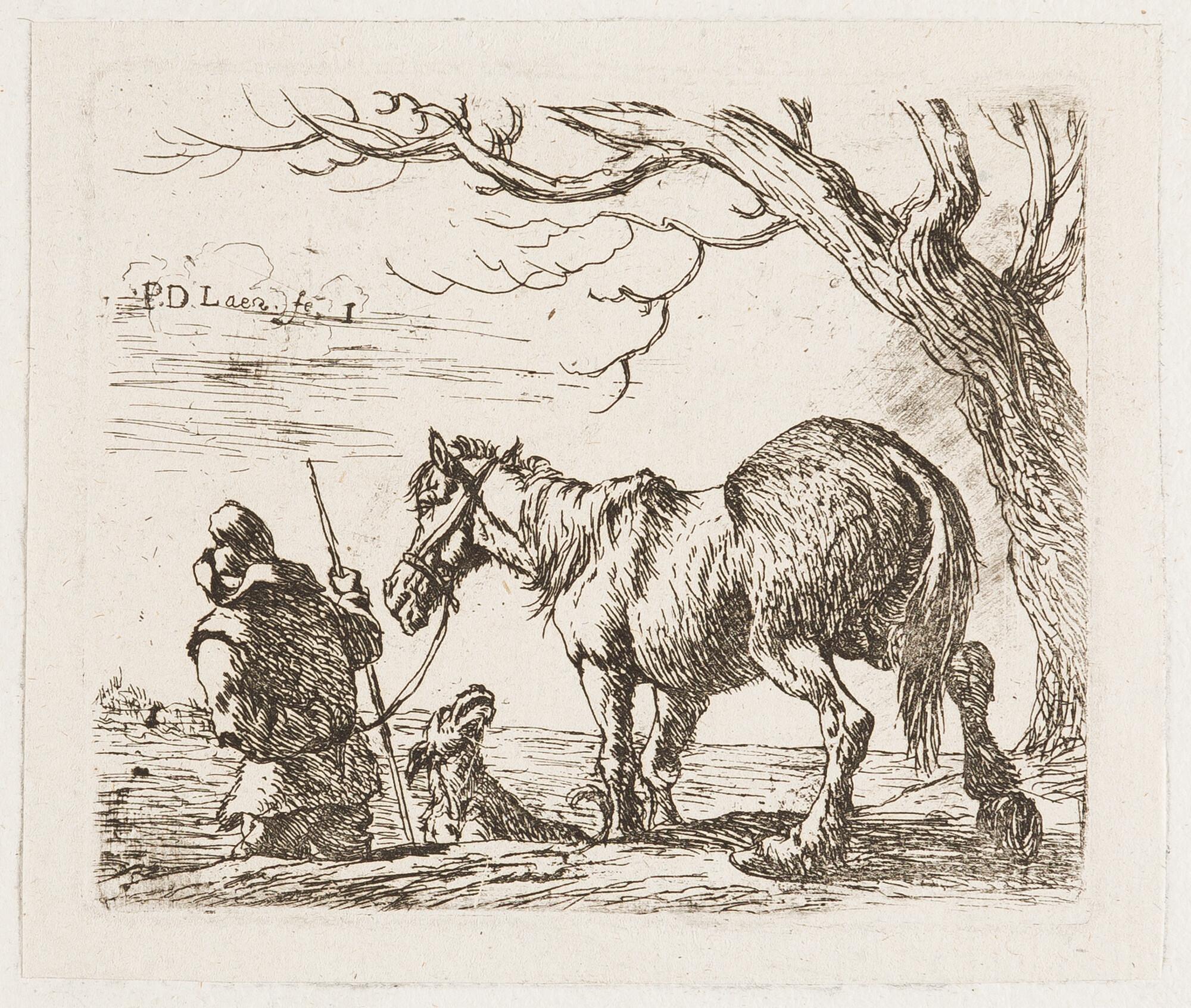 Pieter van Laer - 3 Bll. aus der Folge: Pferde.