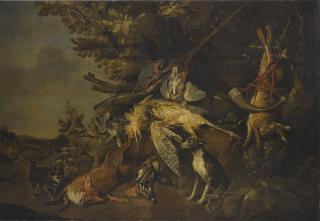 Pieter Van Noort - Dogs Guarding Spoils From The Hunt