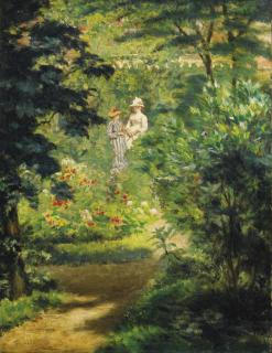 Pieter Willem Sebes - Jeunes Femmes Dans Un Jardin Fleuri