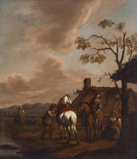 Pieter Wouwerman - Reiter bei der Rast