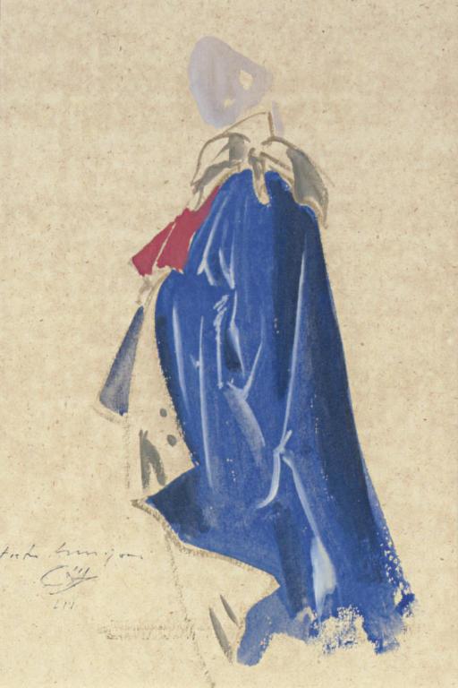 Pietro Annigoni - Study of a man in a cape