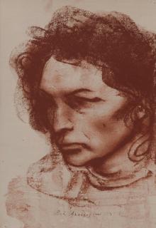 Pietro Annigoni - Volto maschile