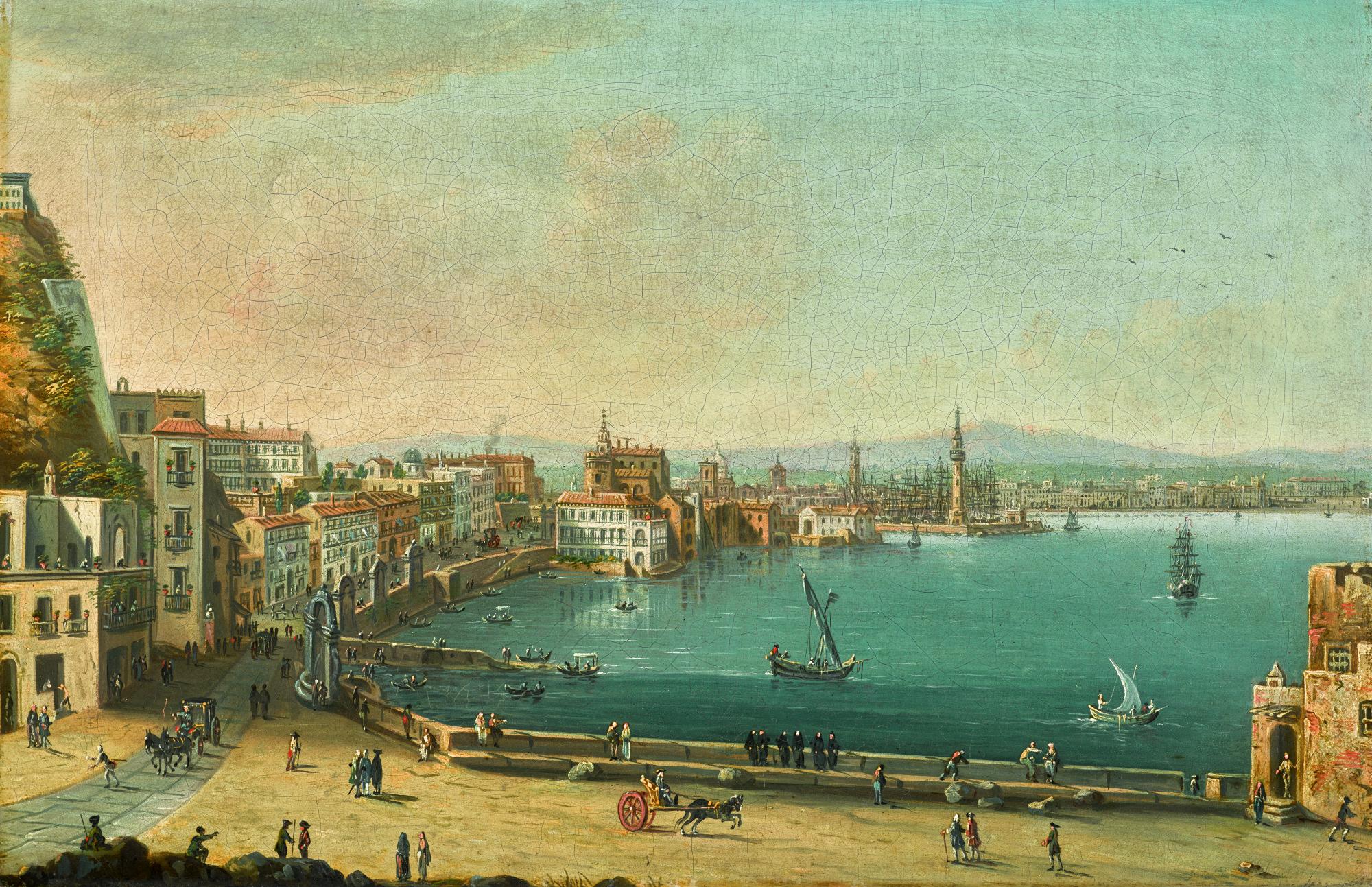 Pietro Antoniani - Naples, A View Of The Strada Di Santa Lucia, From Pizzofalcone To The Ponte Della Maddalena