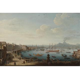 Pietro Antoniani - View Of Naples From The Strada Di Santa Lucia