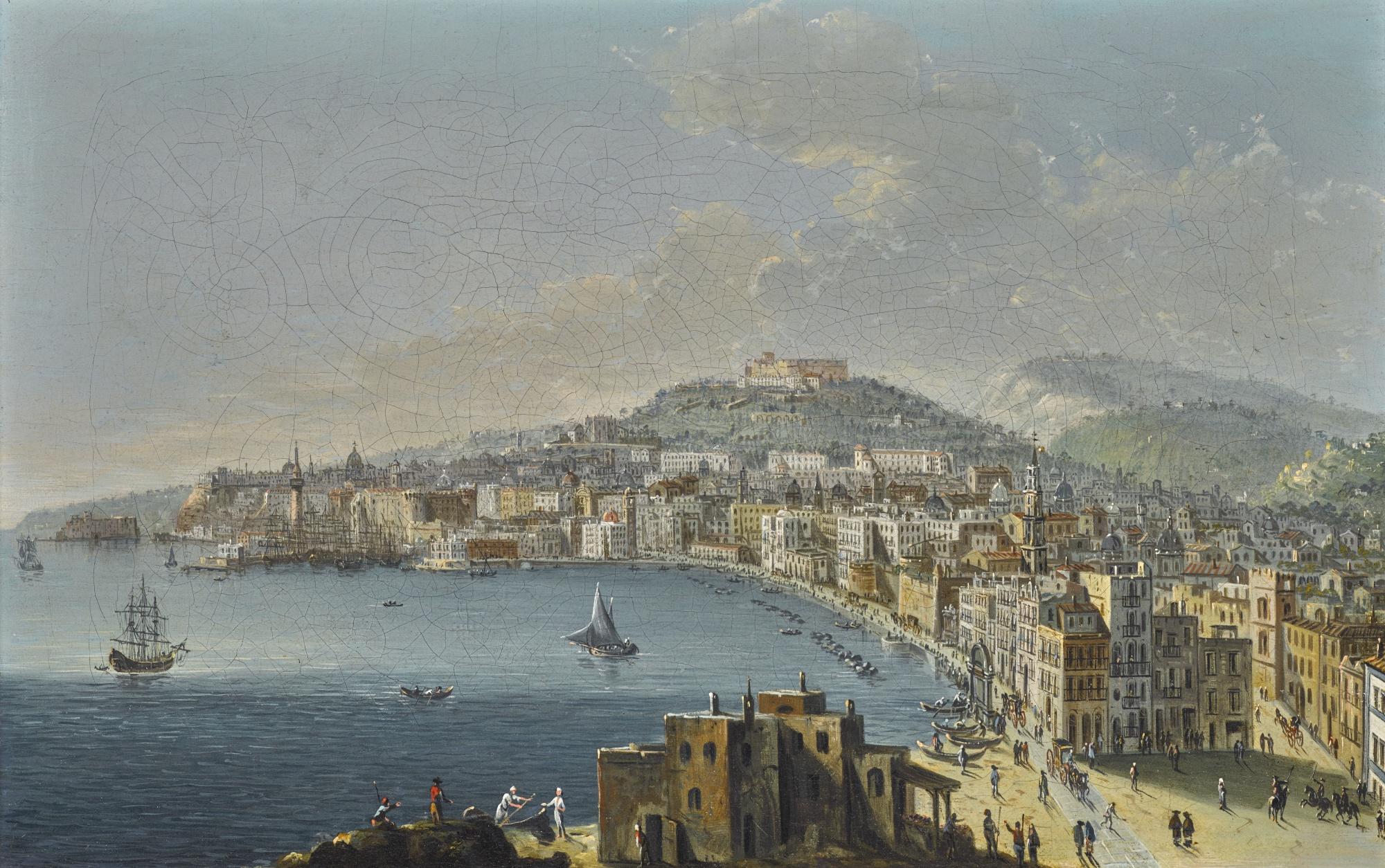 Pietro Antoniani - View Of Naples Looking North Towards The Castel Sant\'Elmo