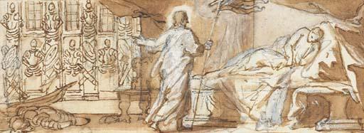 Pietro Antonio De\'Pietri - Le Christ visitant un mourant; et Le Christ visitant un mourant accompagné de deux anges