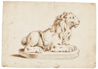 Pietro Antonio Novelli - A) A Seated Lion B) A Recumbent Lion