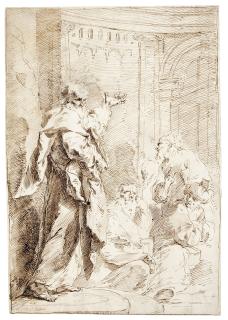 Pietro Antonio Novelli - A Philosopher Orating To Four Onlookers