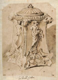 Pietro Antonio Novelli - Entwurf für ein Deckelgefäß.