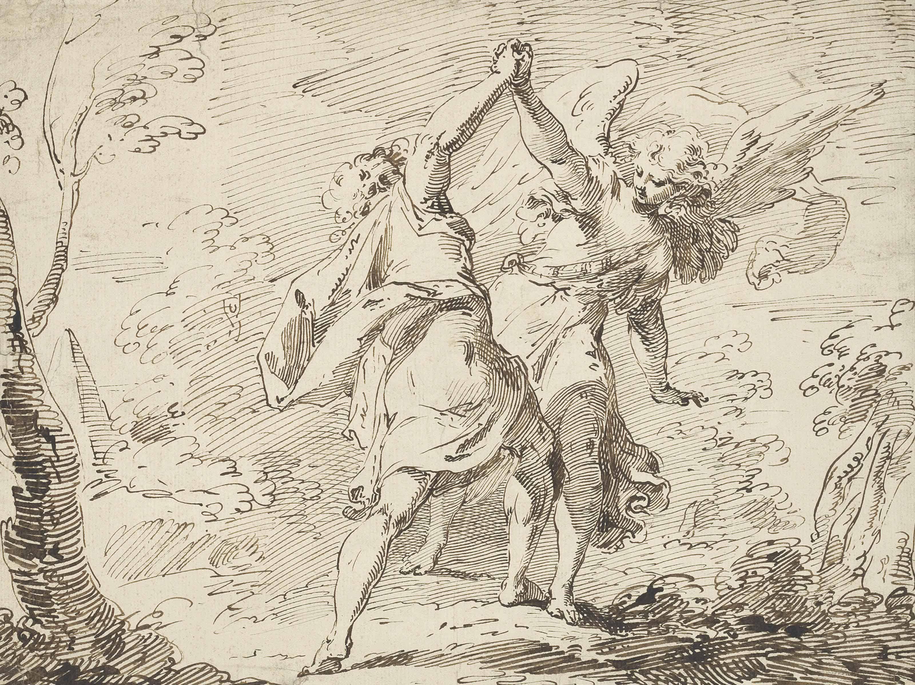 Pietro Antonio Novelli - Jacob Wrestling With The Angel