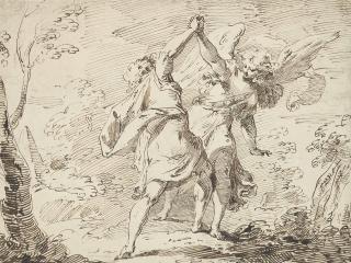 Pietro Antonio Novelli - Jacob Wrestling With The Angel