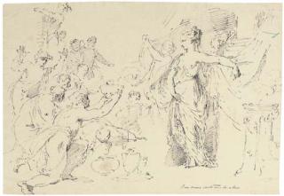 Pietro Antonio Novelli - Offerings brought to a priestess